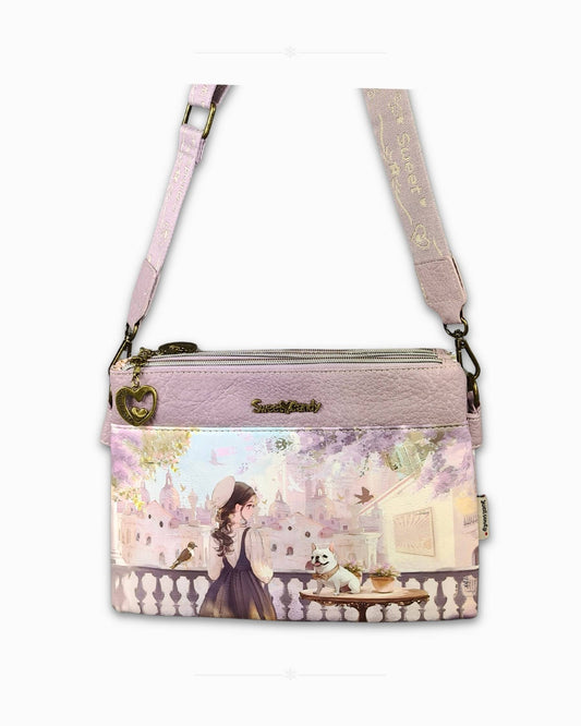 Практична чанта през рамо Sweet Candy - Лавандулова мечта