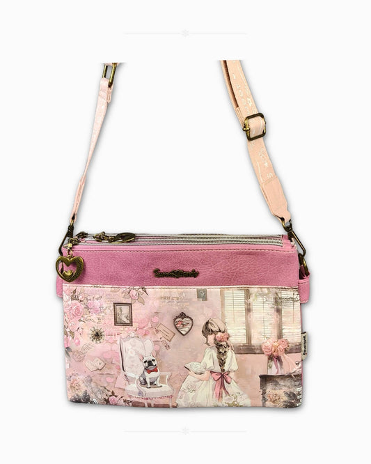 Практична чанта през рамо Sweet Candy - Розова приказка
