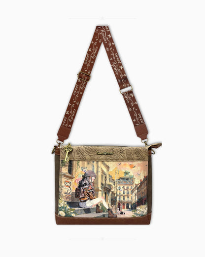 Правоъгълна дамска чанта с три отделения Sweet Candy – Карамелена разходка