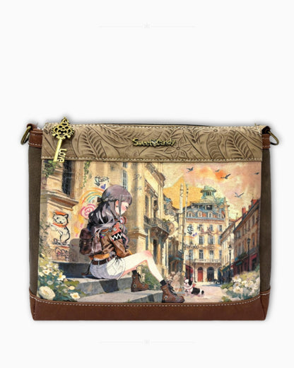 Правоъгълна дамска чанта с три отделения Sweet Candy – Карамелена разходка