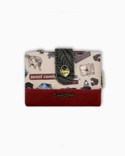 Компактно дамско портмоне с два монетника Sweet Candy – Рубинени съкровища