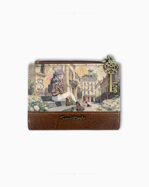 Компактно дамско портмоне с визитник Sweet Candy – Карамелена разходка