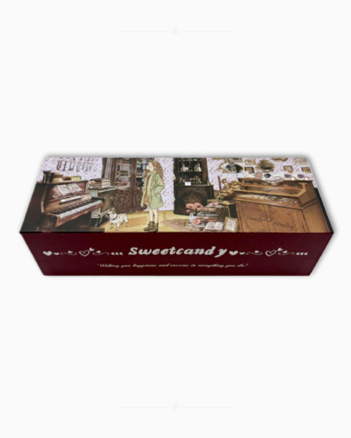 Сгъваем дамски чадър в подаръчна кутия Sweet Candy – Рубинени съкровища