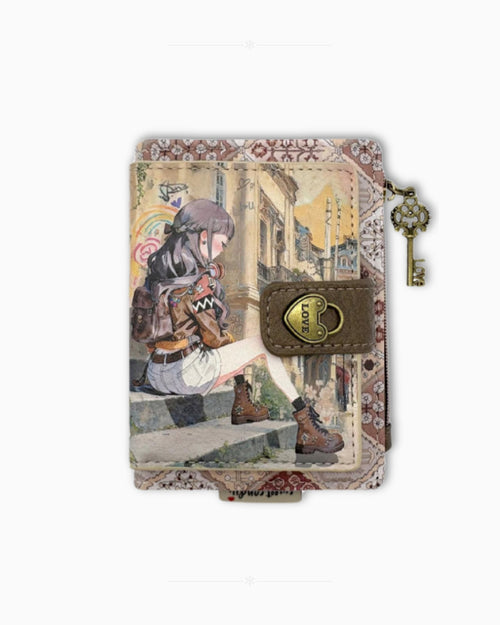 Вертикално дамско портмоне с картодържач Sweet Candy – Карамелена разходка